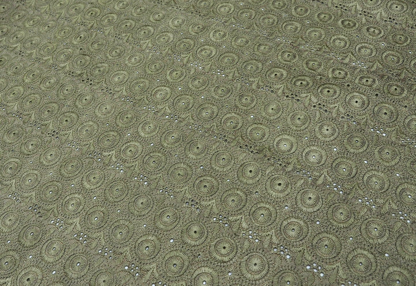 100% Silk Shantung Eyelet