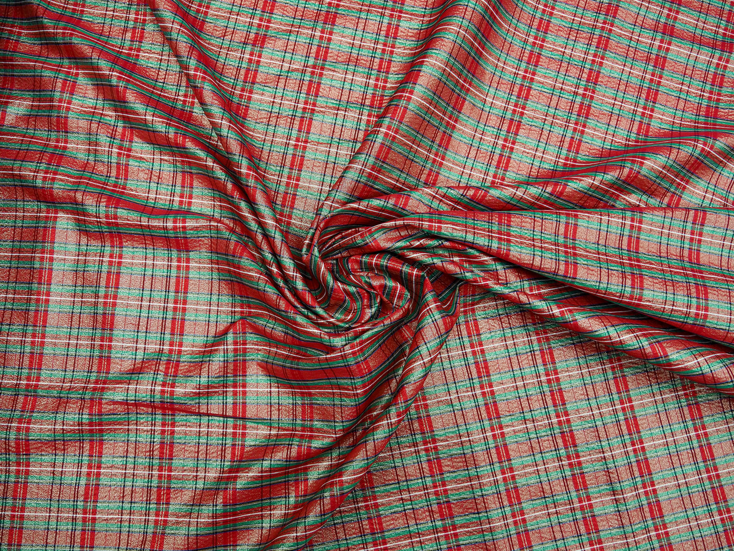 Christmas Plaid Polyester Taffeta