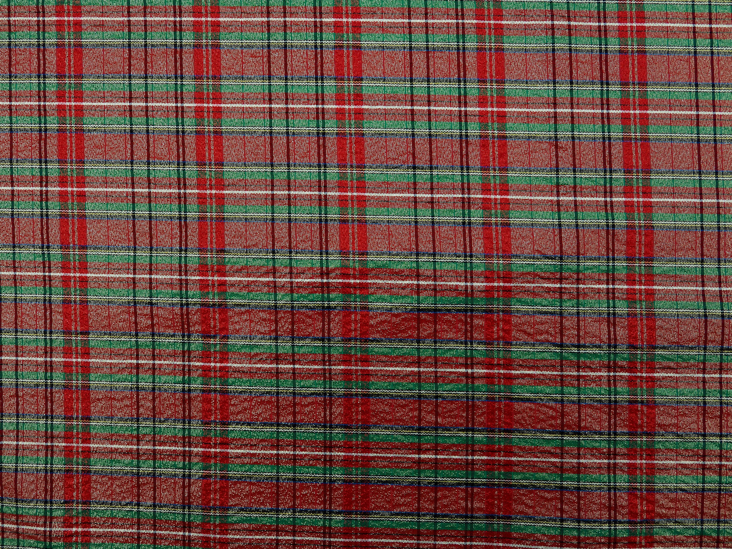 Christmas Plaid Polyester Taffeta