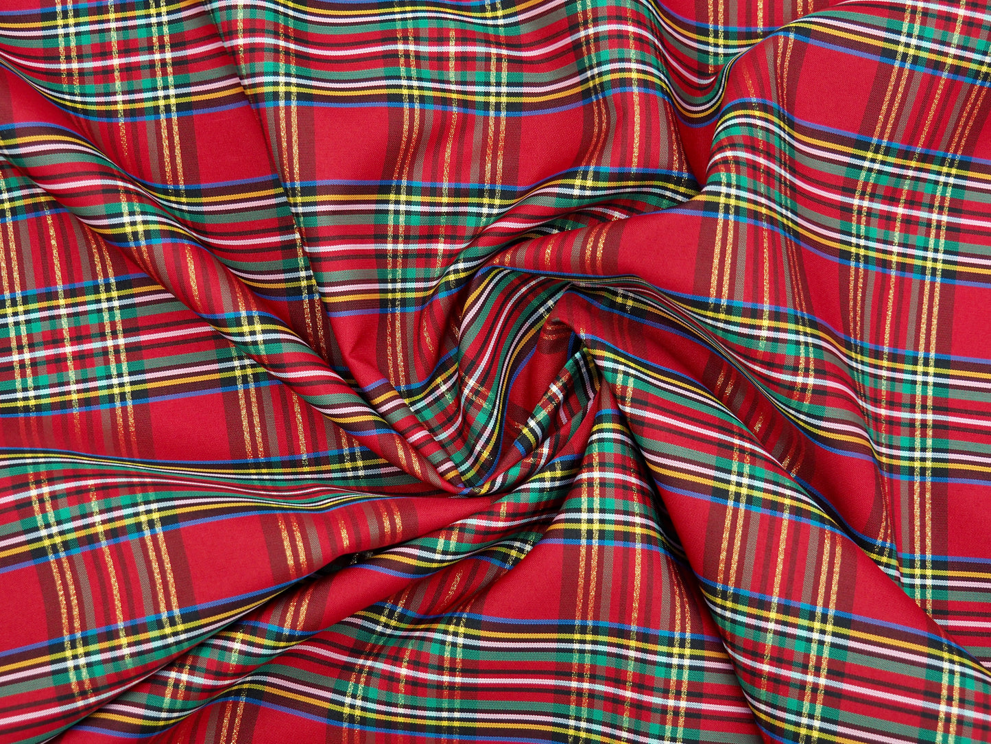 Christmas Plaid Polyester Taffeta