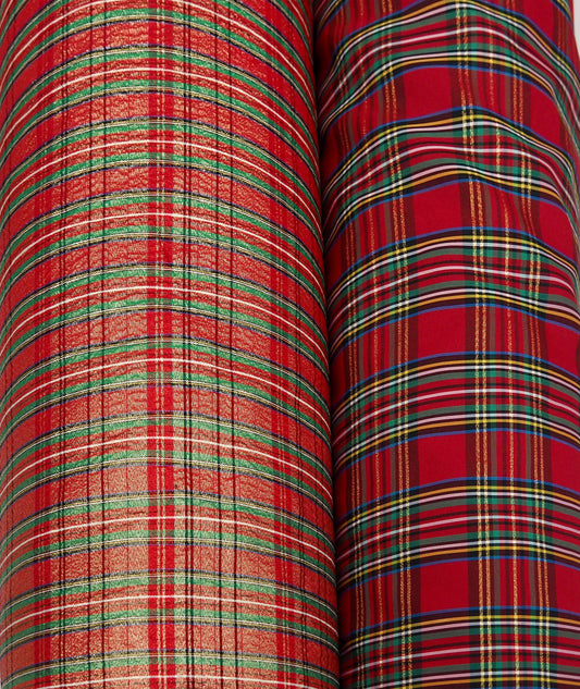 Christmas Plaid Polyester Taffeta