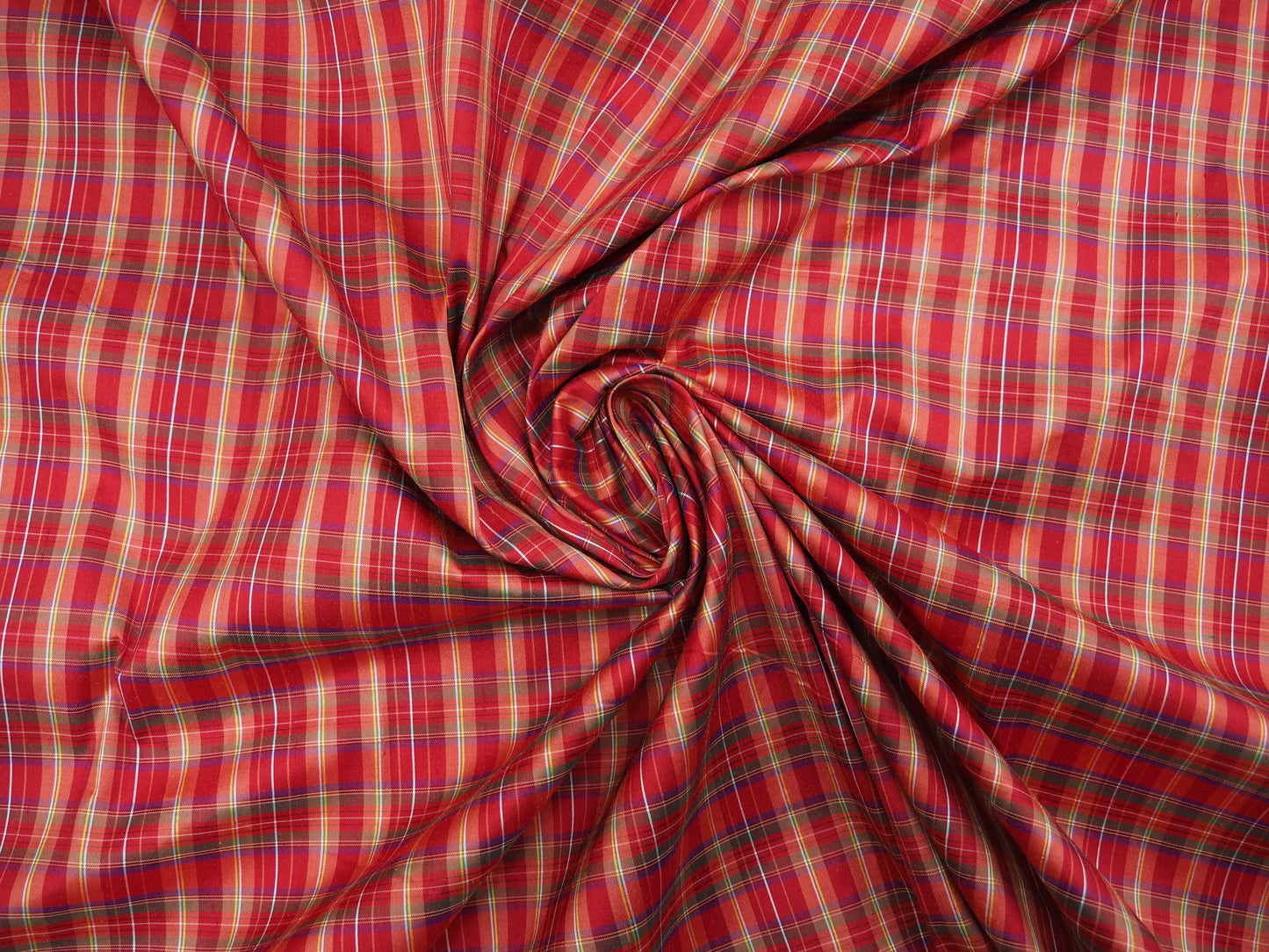 Christmas Plaid Polyester Taffeta