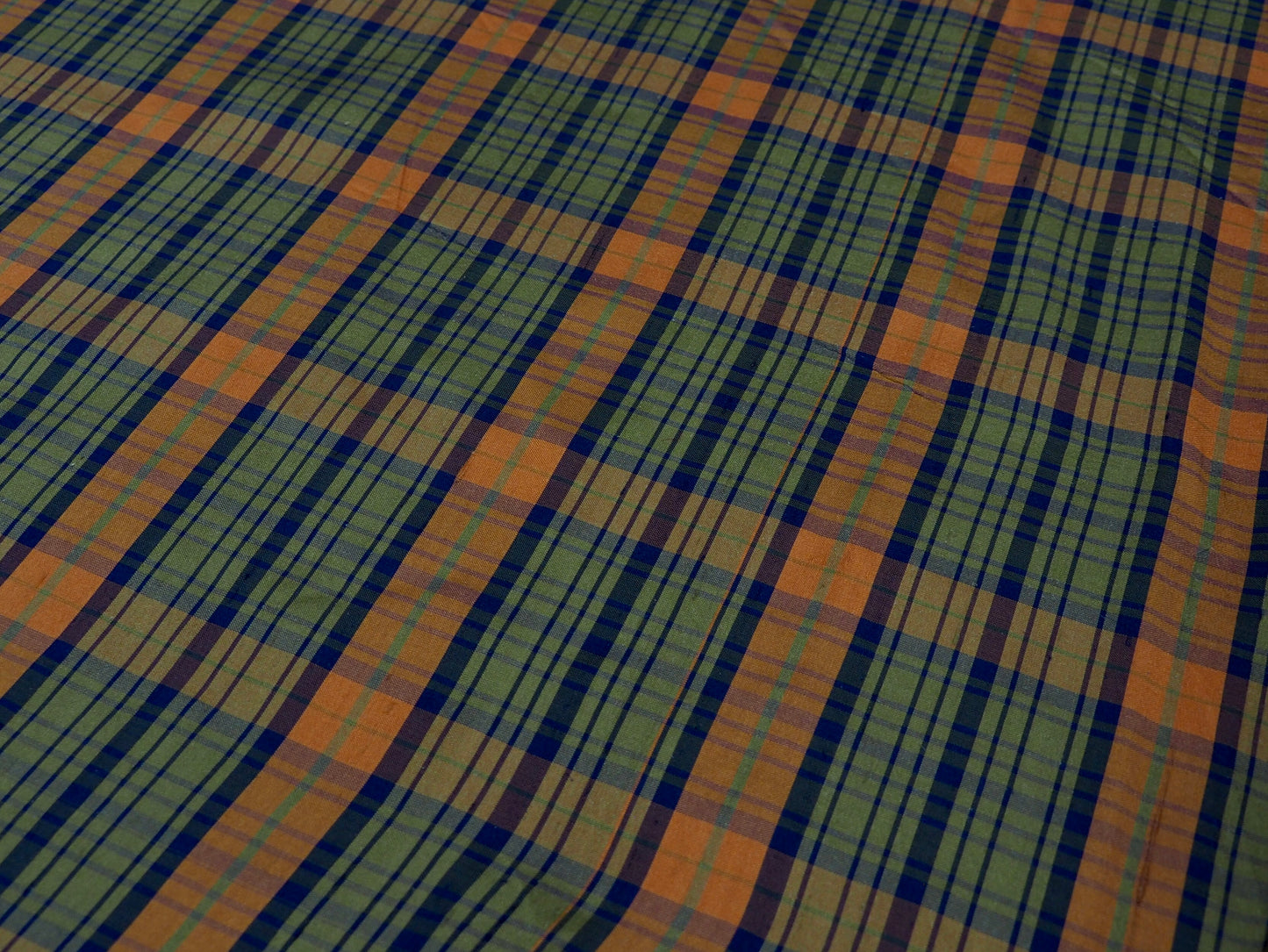 100% Silk Shantung Plaid