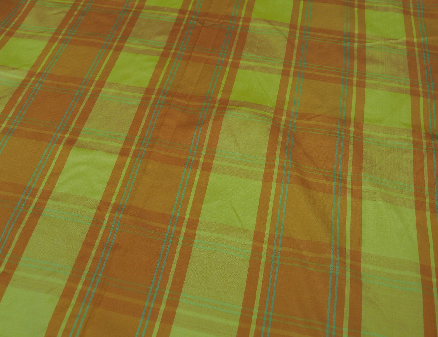 100% Silk Shantung Plaid