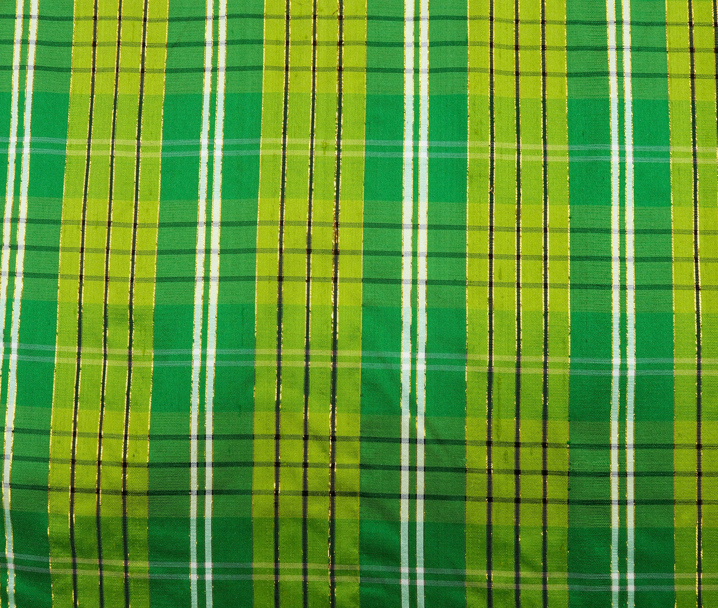 100% Silk Shantung Plaid