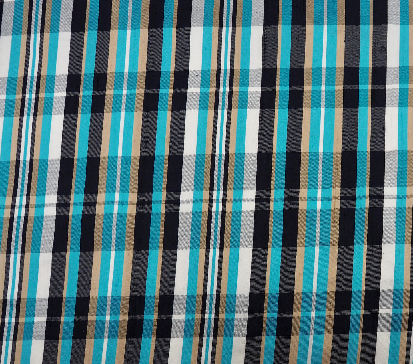 100% Silk Shantung Plaid