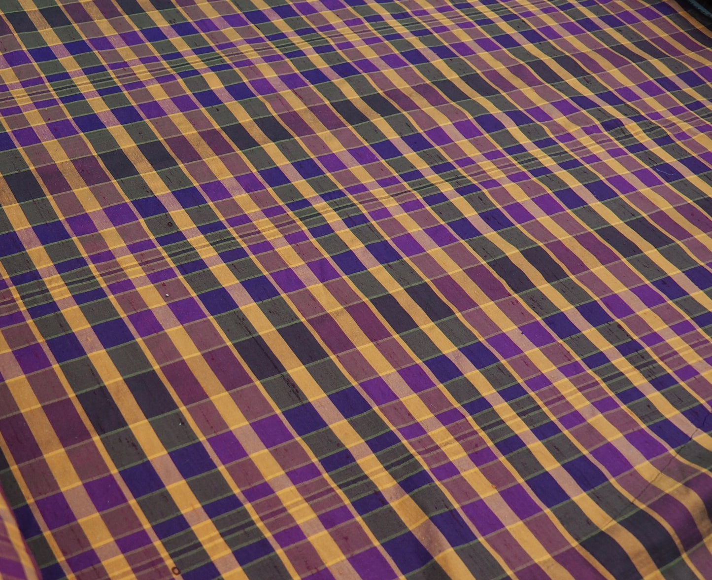 100% Silk Shantung Plaid