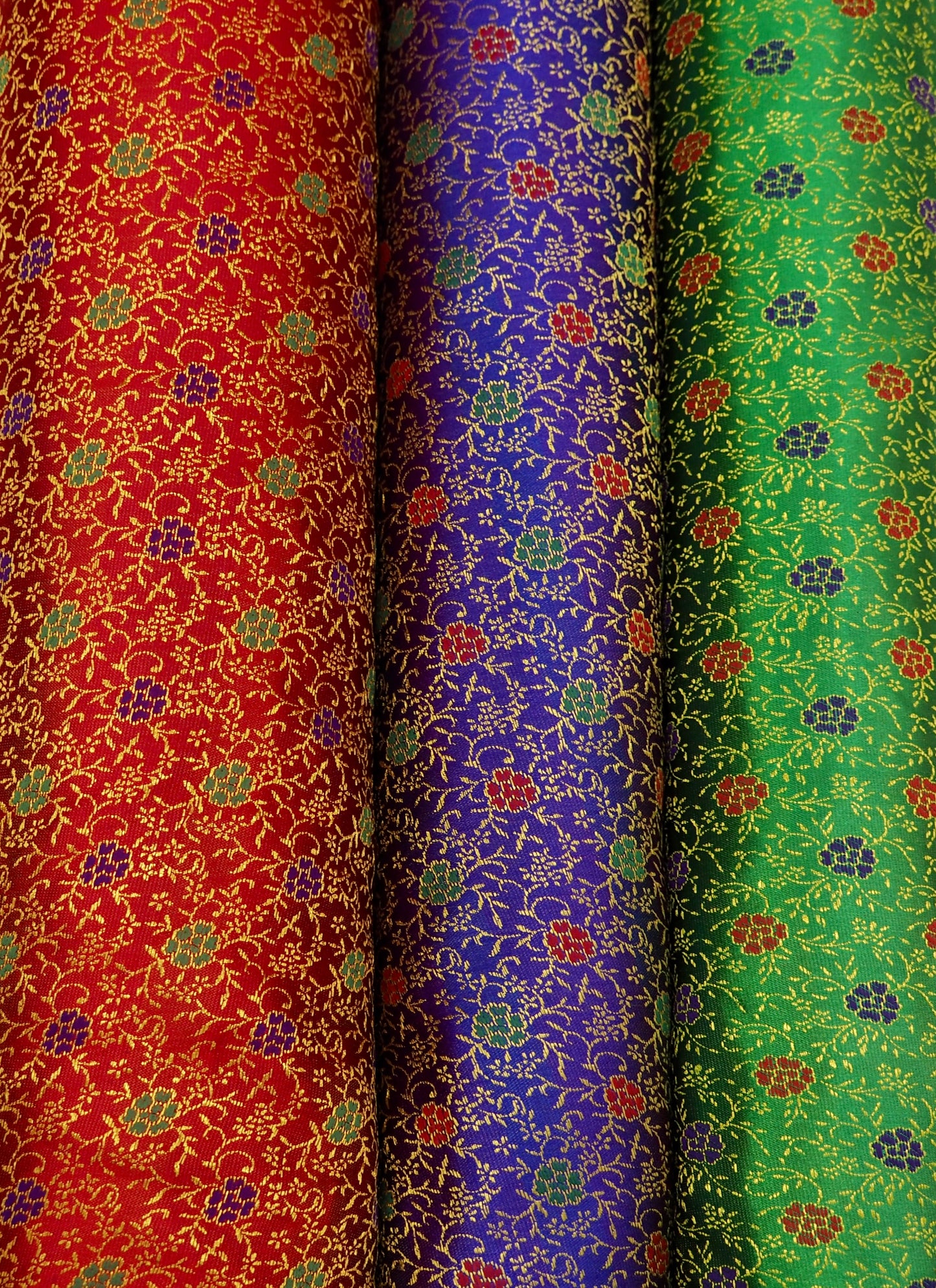 100% Polyester Floral Brocade