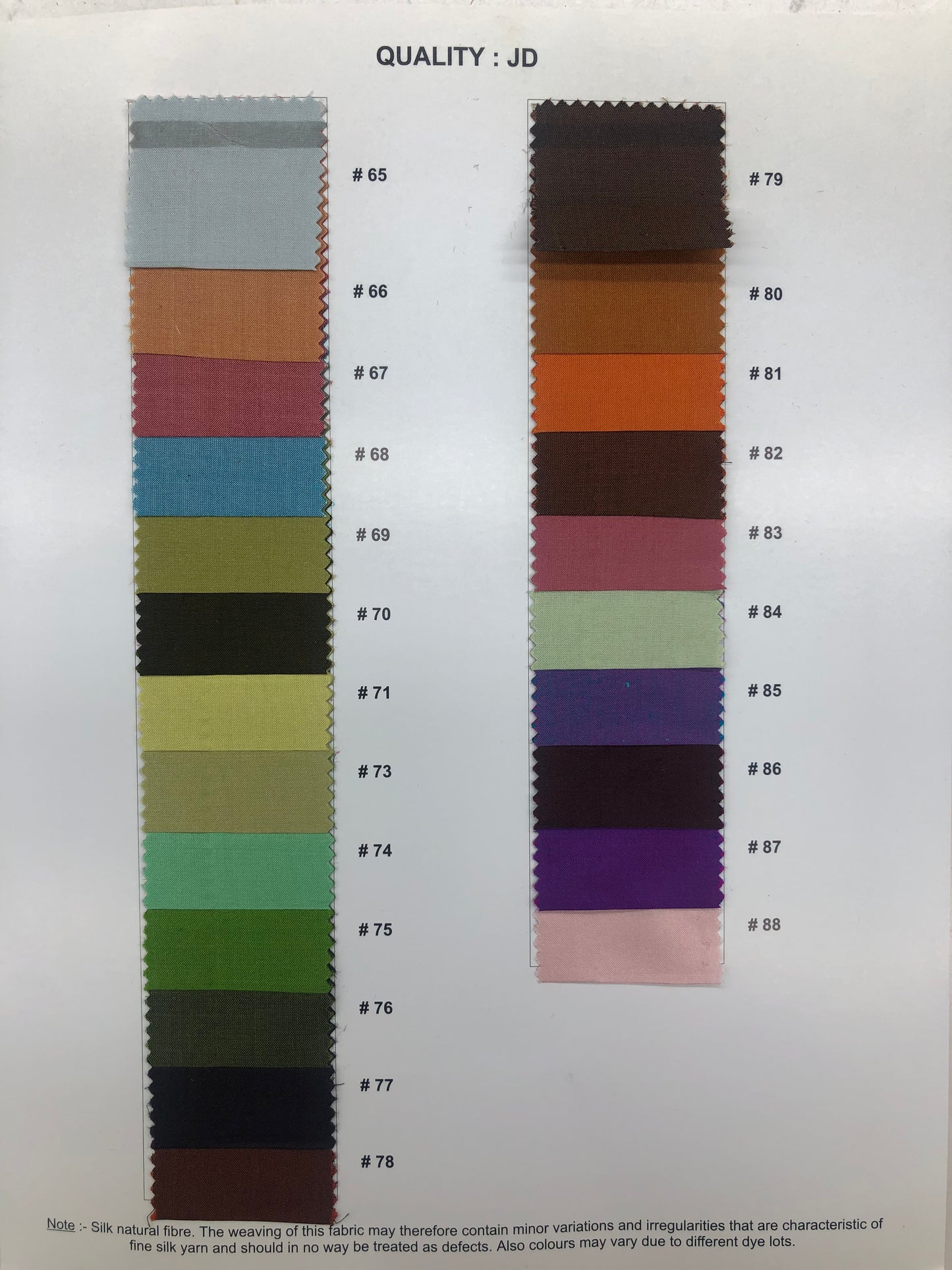 Lightweight Silk- JD 1-64