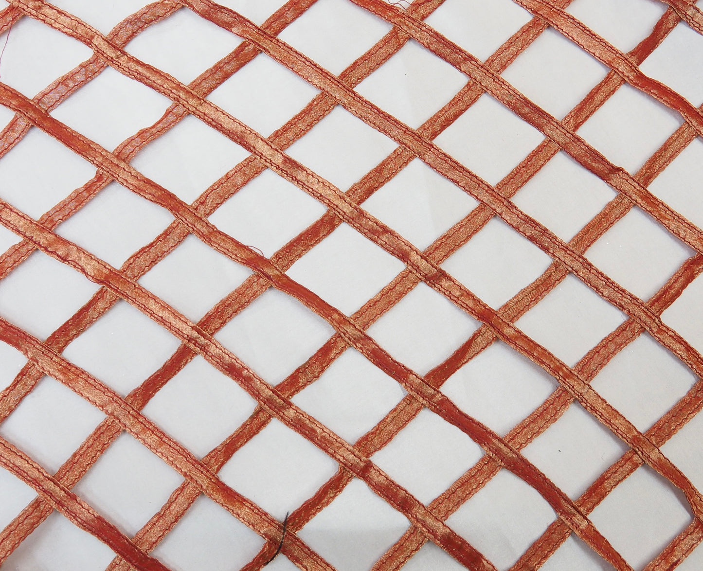 Open Weave Silk Organza Metallic Mesh