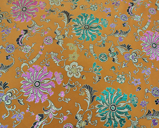 100% Polyester Floral Brocade