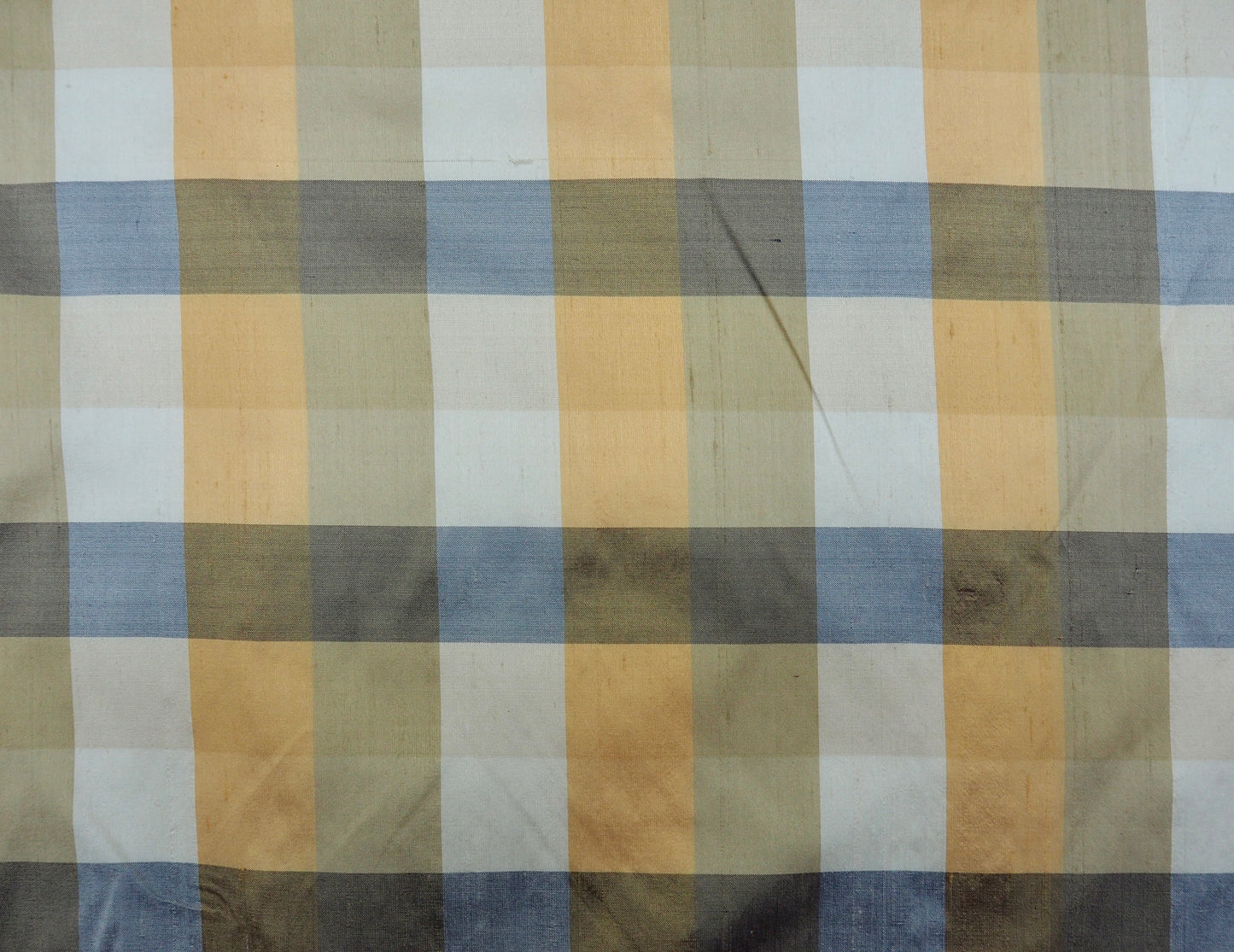 100% Silk Shantung Plaid