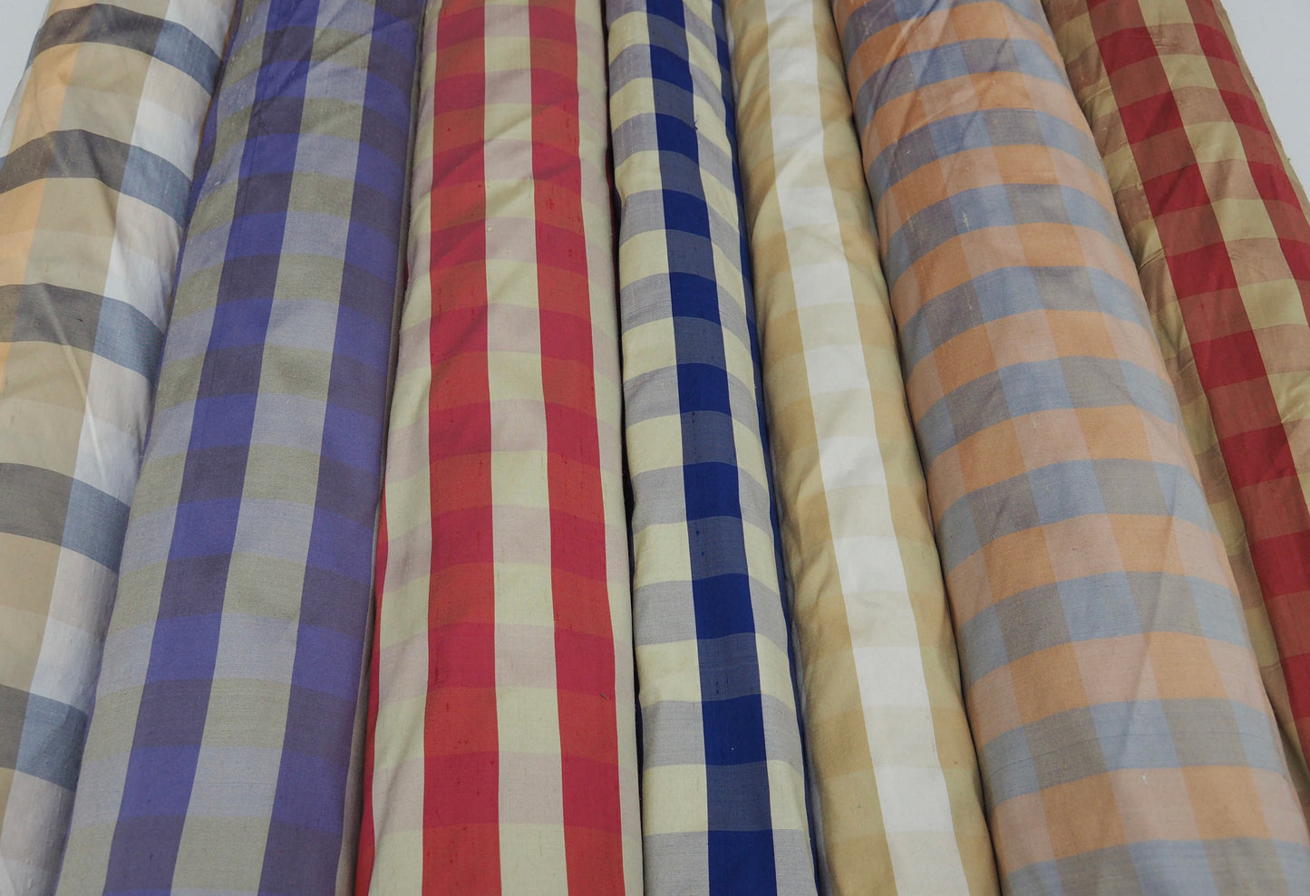 100% Silk Shantung Plaid