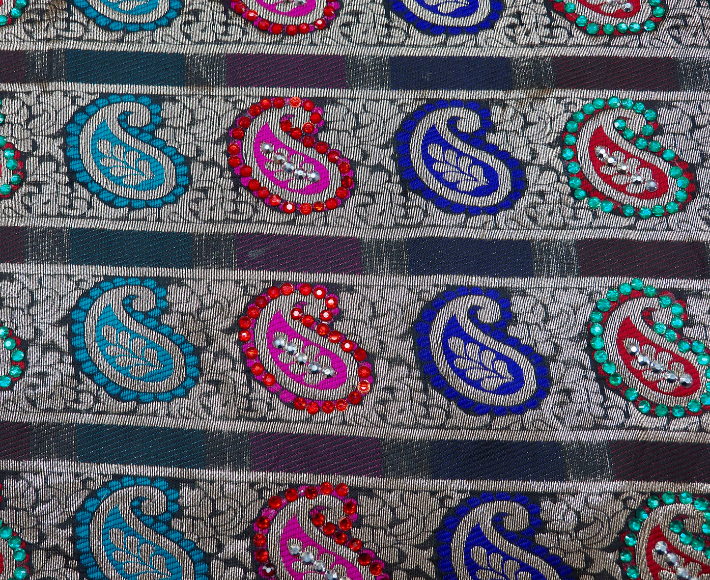 Beaded Polyester Embroidery Brocade