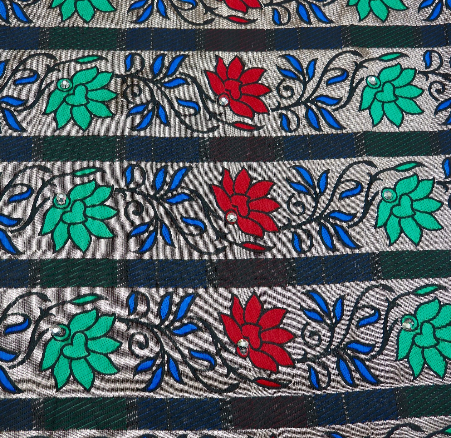 Beaded Polyester Embroidery Brocade