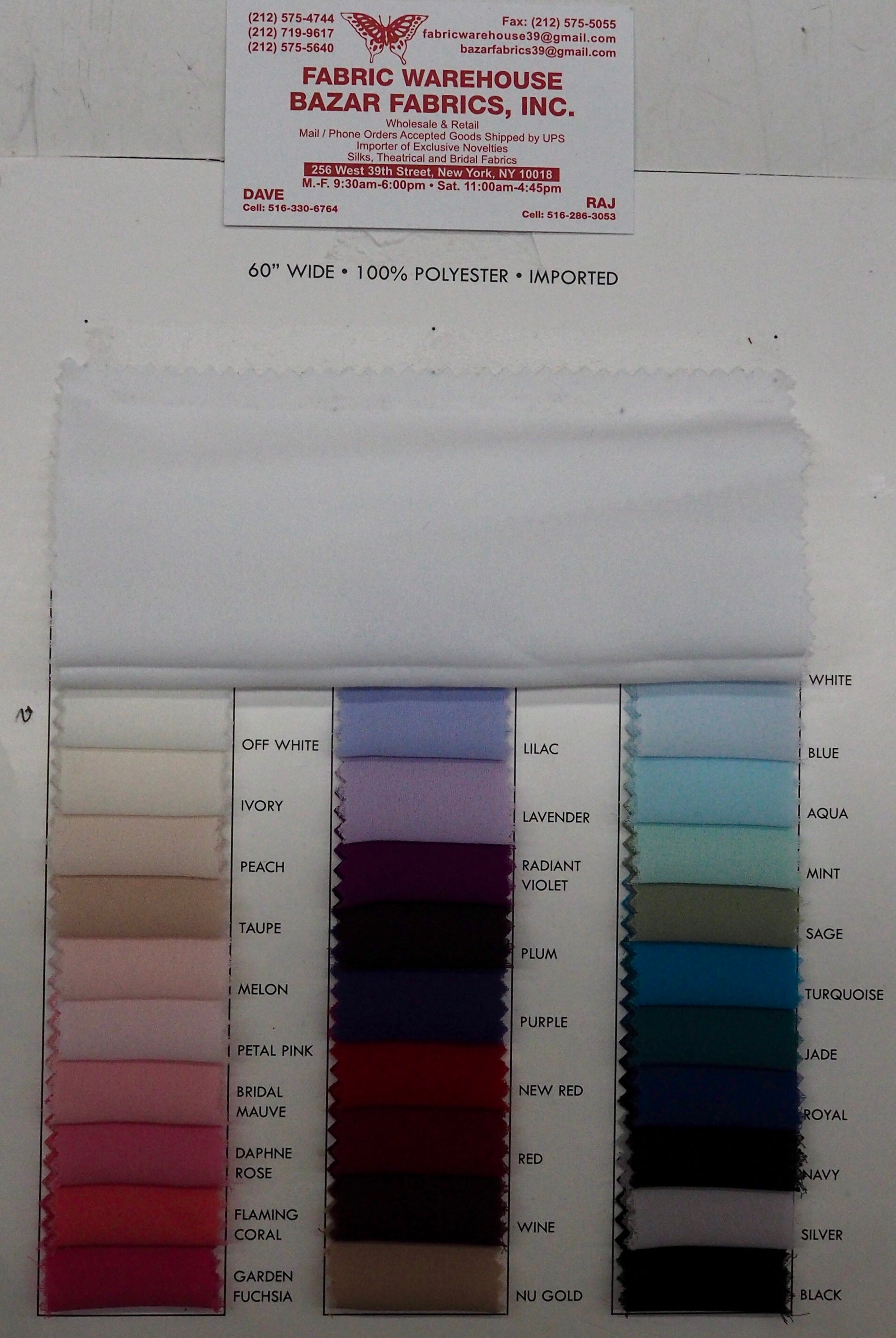 Polyester Georgette – Fabric Warehouse